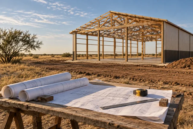 Pole Barn Design & Planning pole barn near Lubbock, Texas