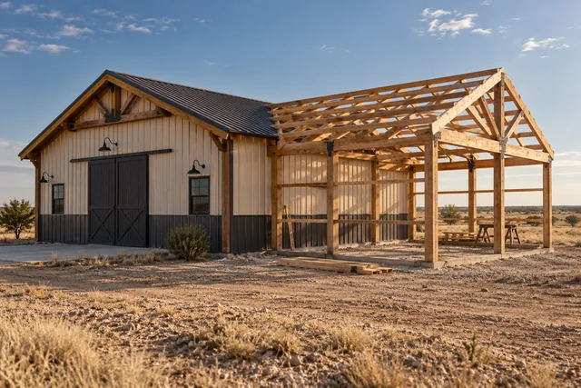 Pole Barn Renovation & Additions pole barn near Lubbock, Texas