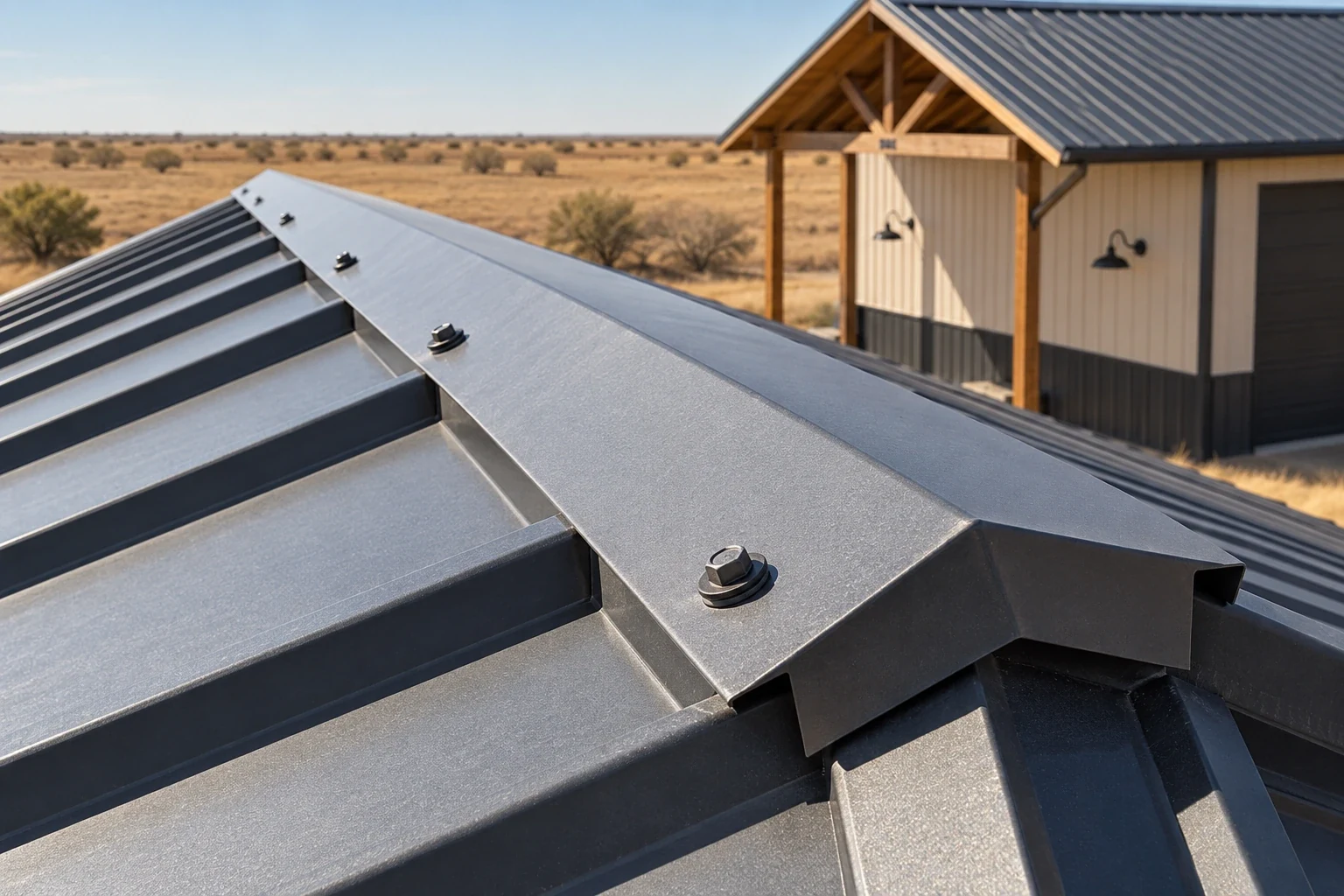 Pole Barn Roofing Installation detail, Lubbock TX