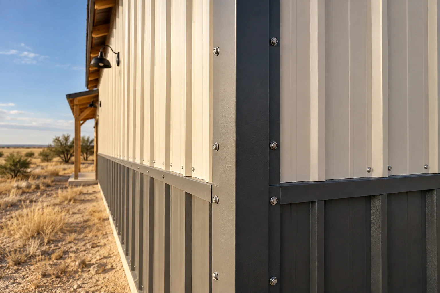 Pole Barn Siding Installation detail, Lubbock TX