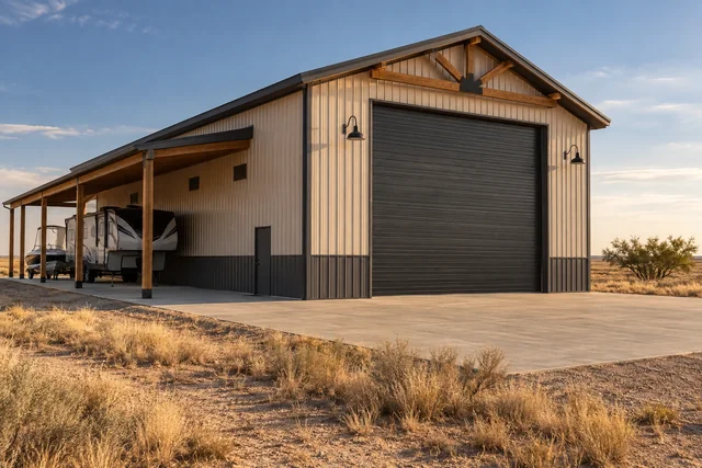 RV & Boat Storage Pole Barns pole barn near Lubbock, Texas